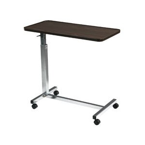 Drive Medical Tilt Top Overbed Table Walnut