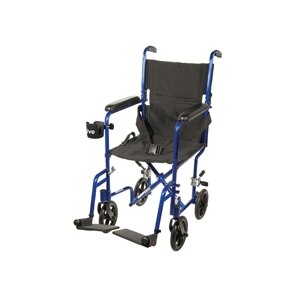 Drive Medical Aluminum Transport Chair Blue