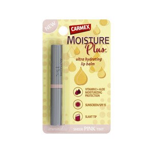 Carmex Moisture Plus Ultra Hydrating Lip Balm Sheer Pink Tint SPF 15