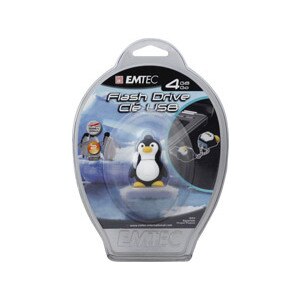 EMTEC 4 GB Flash Drive, Aquarium Penguin