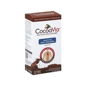 CocoaVia Daily Cocoa Extract Supplement Flavored Mix Sweetened Dark Chocolate