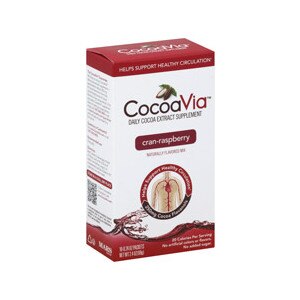 CocoaVia Daily Cocoa Extract Supplement Flavored Mix Cran-Raspberry