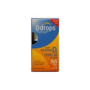 Ddrops Liquid Vitamin D3 Drops 1000 IU