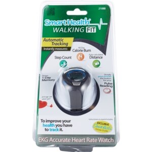 Smart Health Walking Fit EKG Accurate Heart Rate Watch Black