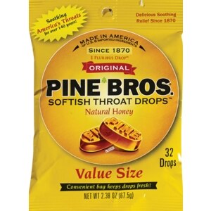 Pine Bros Softish Throat Drops Natural Honey