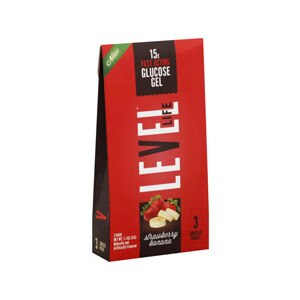 Level Life15g Fast Acting Glucose Gel Squeeze Packs, Strawberry Banana