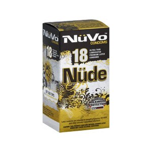 Nuvo Lubricated Premium Latex Condoms Ultra Thin Nude