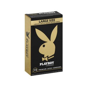 Playboy Premium Latex Condoms, Lubricated Large Size