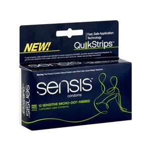 Sensis Micro-Dot-Ribbed Lubricated Latex Condoms