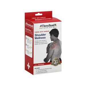 Thera-Band Resistance Tubing With Handles Shoulder Wellness Level 1 Beginner
