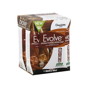 Muscle Milk - Batido nutritivo light, Chocolate, 4 unidades