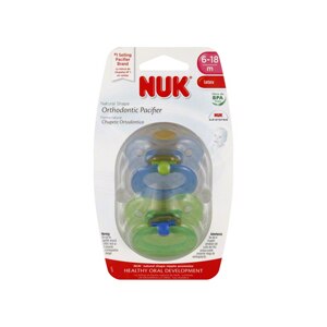 Nuk Pacifiers Orthodontic Size 2 Classic Colors 2-Pack