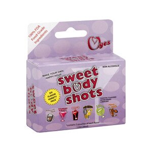 O Yes Sweet Body Shots Cocktail-Flavored Lubricant Pouches Variety Pack