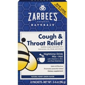 Zarbees Cough & Throat Relief Nighttime Drink, Honey Lemon