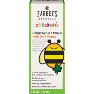 Zarbees Children's Cough Syrup + Mucus Relief, Natural Grape Flavor