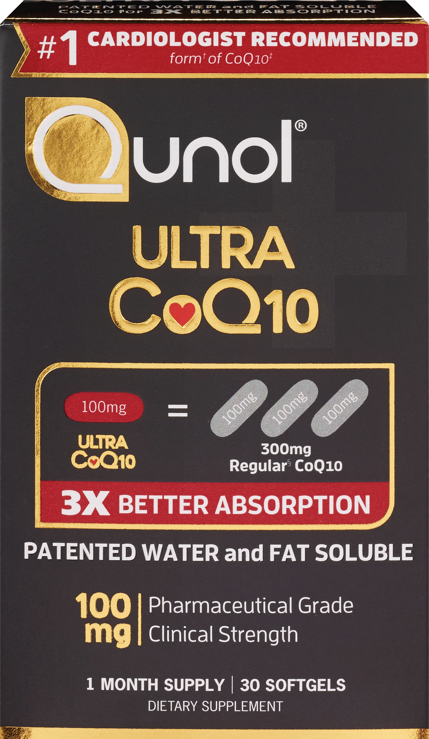 Qunol Ultra CoQ10 100mg Softgels, 30ct