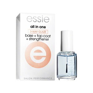 Essie All in One 3-Way Glaze, Base + Top Coat + Helps Strengthen