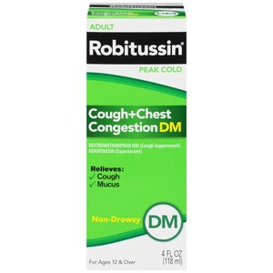 Adult Robitussin Peak Cold Cough + Chest Congestion DM Liquid
