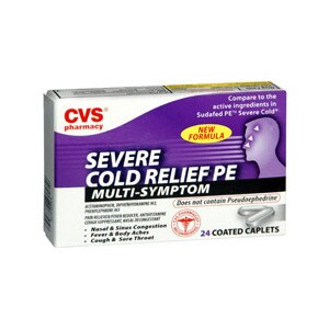 CVS Severe Cold Relief Pe Multi-Symptom Coated Caplets