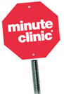 MinuteClinic stop sign