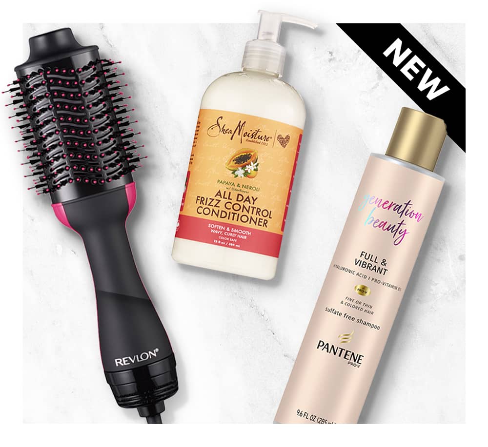 Shop for new hair care products, showing example