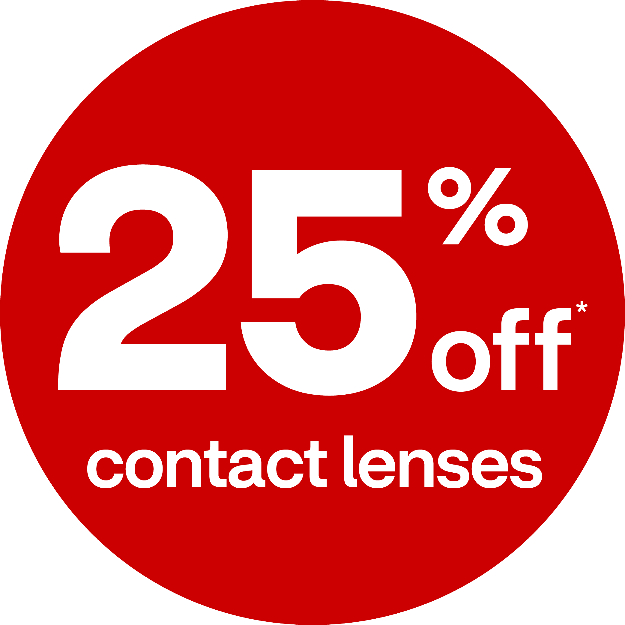 Shop for contact lenses at up to 25 percent off*