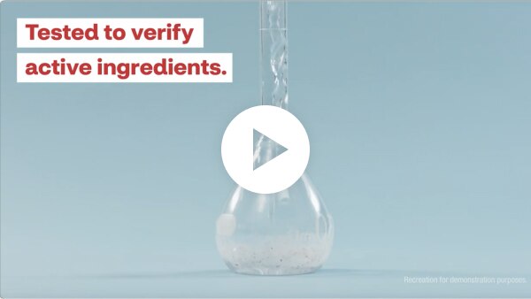 A video depicting the quality testing process of CVS Health ibuprofen. Clicking on the video will open it in another window and begin play.