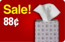 CVS Facial Tissues Upright on sale for 88¢