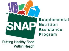 Logo de SNAP - Supplemental Nutrition Assistance Program - Putting Health Food Within Reach