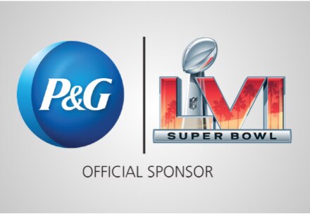 Procter & Gamble and Superbowl 56 logos