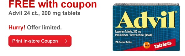 CVS: FREE Advil 24 Count product Coupon  1113-16789