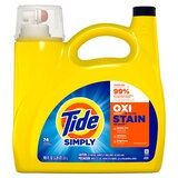 Tide Simply Oxi Boost + Ultra Stain Release Liquid Laundry Detergent, Refreshing Breeze Scent, 105 oz, thumbnail image