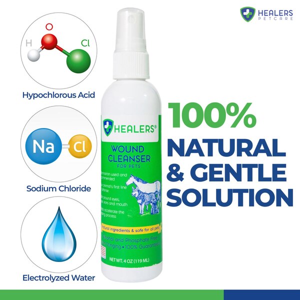 Healers Wound Cleanser for Pets, 4 oz