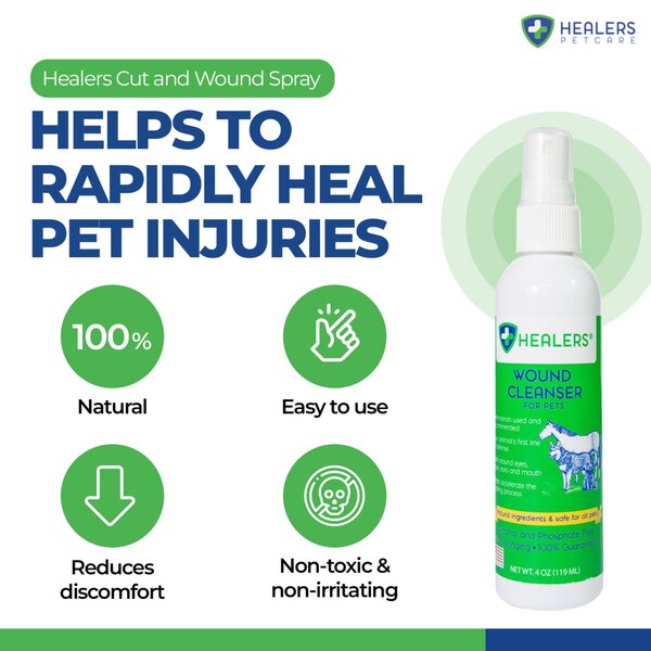 Healers Wound Cleanser for Pets, 4 oz