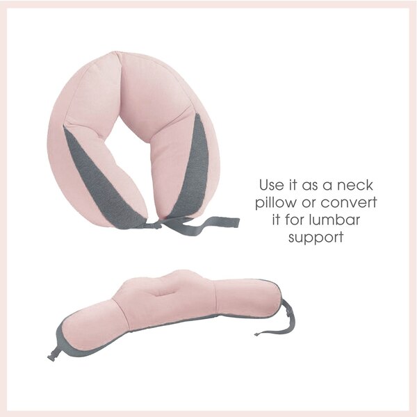 Travel Smart Microbead Neck and Back Pillow, Pink