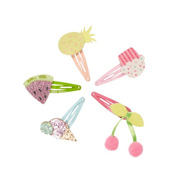 Conair Glitter Novelty Snap Clips, 5 CT