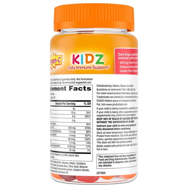 Emergen-C Zero Sugar KIDZ Fruit Party Gummies, 36 CT