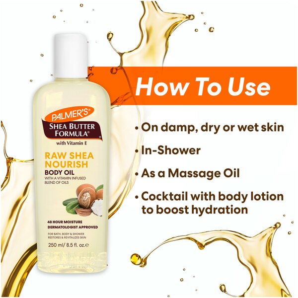 Palmer's Raw Shea Nourish Body Oil, 8.5 OZ