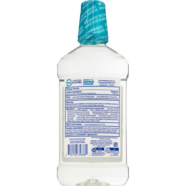 Sensodyne Pronamel Intensive Enamel Repair Mouthwash, Clear Mint, 16.9 OZ