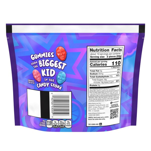 Shaq-A-Licious Original Gummies Pouch, 11.8 Oz