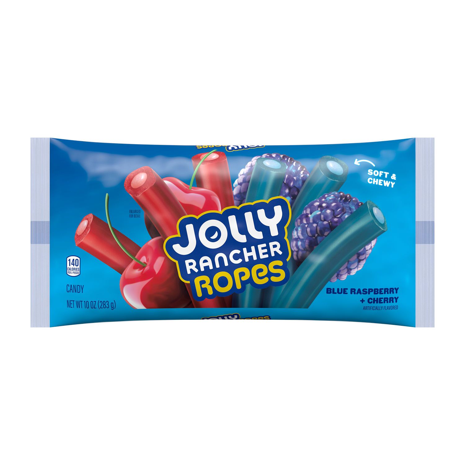 Jolly Rancher, Ropes Blue Raspberry and Cherry Flavored Candy, 10 oz