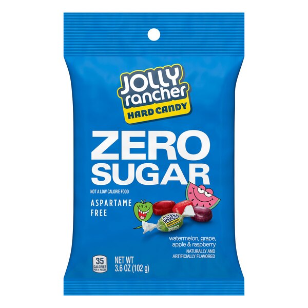 Jolly Rancher Zero Sugar Assorted Fruit Flavored Hard Candy, 3.6 oz