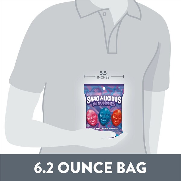 Shaq-A-Licious Xl Gummies Original Flavor Chewy Candy, 6.2 oz