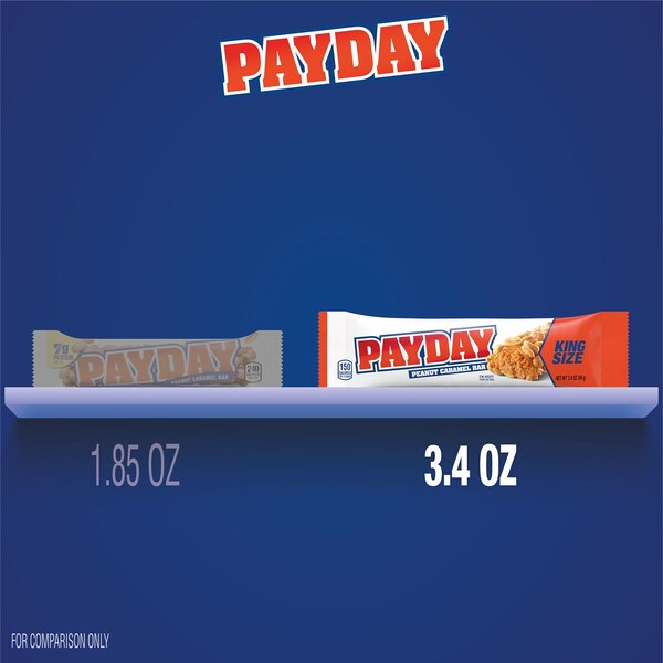 PayDay Peanut & Caramel King Size Candy Bar, 3.4 oz