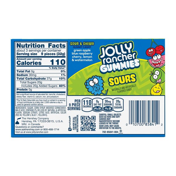 Jolly Rancher Gummies Sours, 3.5 oz