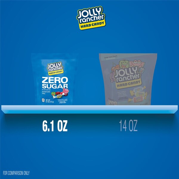 Jolly Rancher Zero Sugar Assorted Fruit Flavored Hard Candy, 6.1 oz