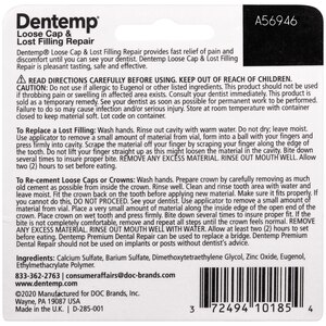 Dentemp Loose Cap & Lost Filling Repair Set, 12+ Repairs