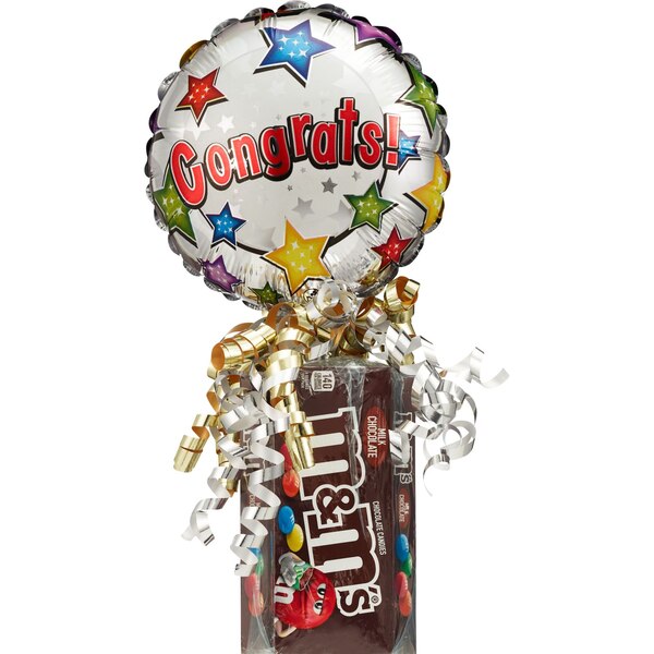 M&Ms Plain Theater Box with Graduation Balloon, 0.75 Oz
