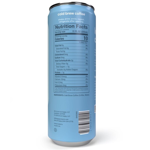 Happy Coffee, Ready to Drink, Cold Brew, 11 oz