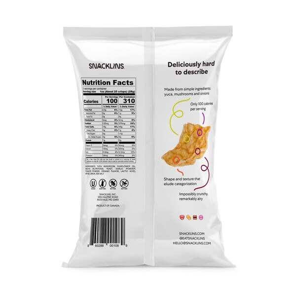 Snacklins, Vegan Nacho Chips, 3 oz